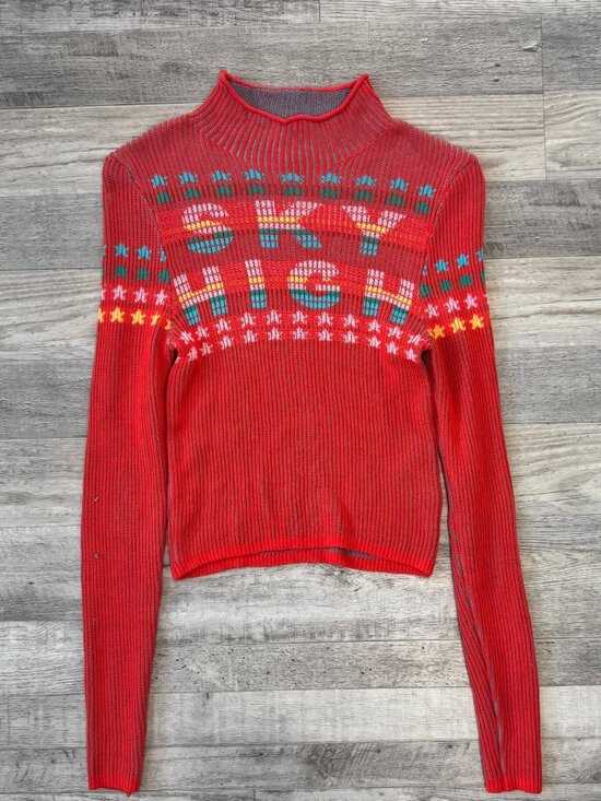 Urban Outfitters Sweaters - BDG Urban Outfitters Red Ribbed Long Sleeve Mock Neck Sky High Size Small O27